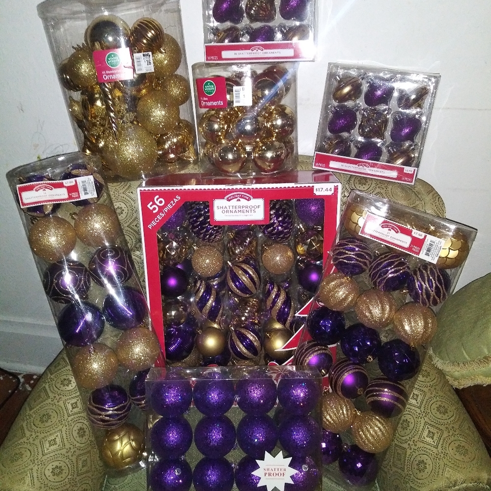 Beautiful Purple & Gold Ornaments